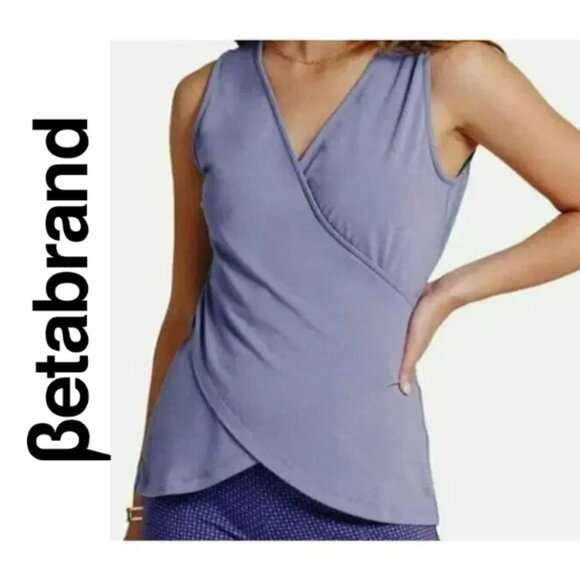 Betabrand Tops - Betabrand Trellis Reversible Tank/Wrap Sleeveless Top, Purple, Size M